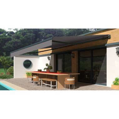 Store banne Monobloc EASY Gris Anthracite 4x3m OMBRAZUR - 1