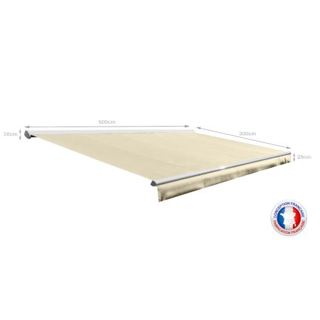 Store banne Semi-coffre COVER 5x3m - Motorisé à télécommande OMBRAZUR - 34