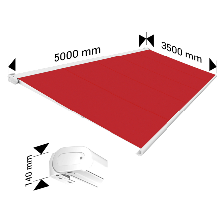 Store banne Coffre intégral PROTECT 2 LED Blanc Rouge - 4