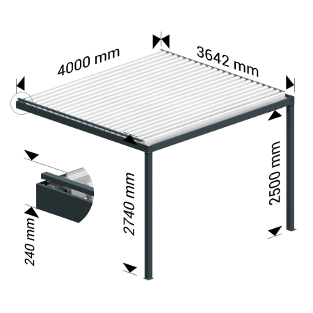 Ombrazur Pergola Bioclimatique Style - 4