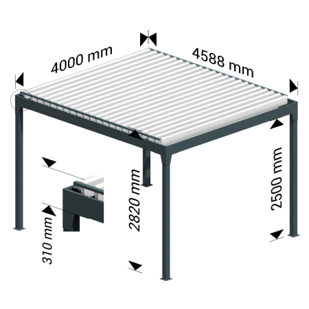 Pergola Bioclimatique COCOON îlot Ombrazur - 4