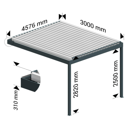 Pergola Bioclimatique COCOON perpendiculaire Ombrazur - 4