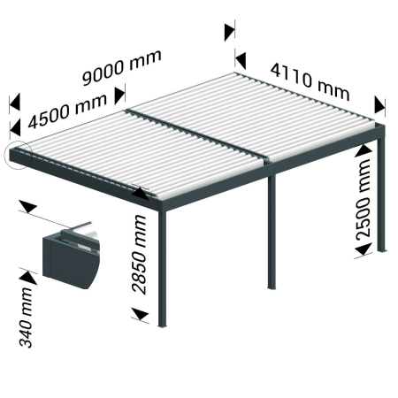 Pergola Bioclimatique COCOON XL Ombrazur - 4