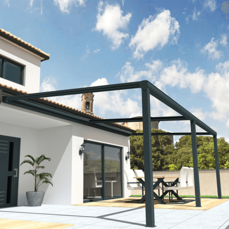 Pergola toile SUNLIGHT Gris anthracite - 5,00x4,00m OMBRAZUR - 15