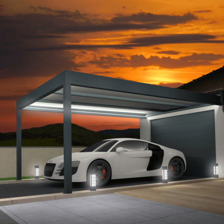 Carport isotoit® MODERN Gris anthracite 5,02x5,00m OMBRAZUR - 2