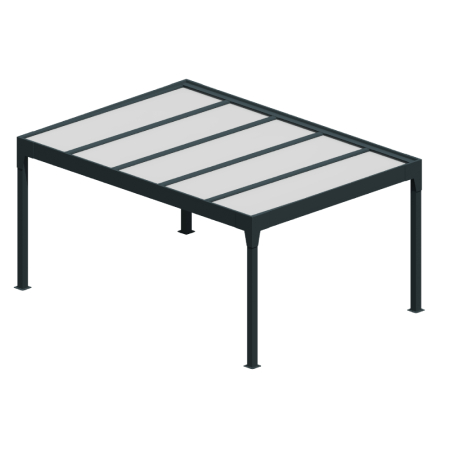 Carport isotoit® MODERN îlot Gris anthracite 3,78x3,00m OMBRAZUR - 3