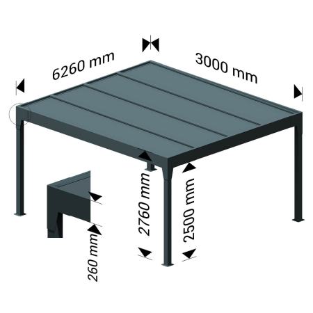 Carport isotoit® MODERN îlot - Ombrazur - 2