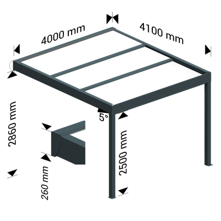 Pergola isotoit CONFORT rétractable - Ombrazur - 7