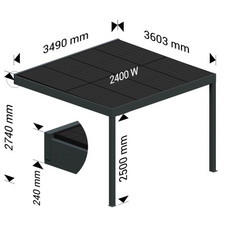 Pergola solaire ACTIVE - Ombrazur - 4