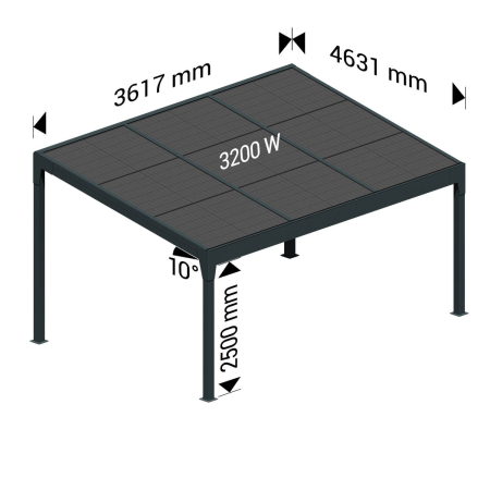 Pergola solaire ENERGY 1 pente - Ombrazur - 4