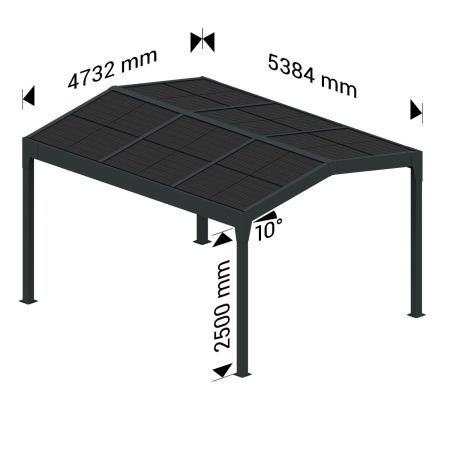 Pergola solaire ENERGY 2 pentes - Ombrazur - 8